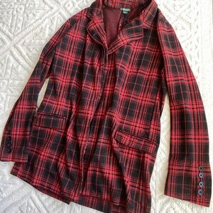 Wild Fable Red and Black Plaid Blazer